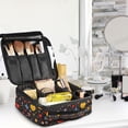 thumbnail image 5 of FORMRS Travel Makeup Bag Large Capacity Train Case Cosmetic Organizer with Adjustable Dividers, Moon Pattern, 5 of 8