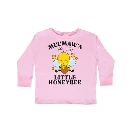 

Inktastic Cute Bee Meemaw s Little Honeybee with Stars Gift Toddler Boy or Toddler Girl Long Sleeve T-Shirt