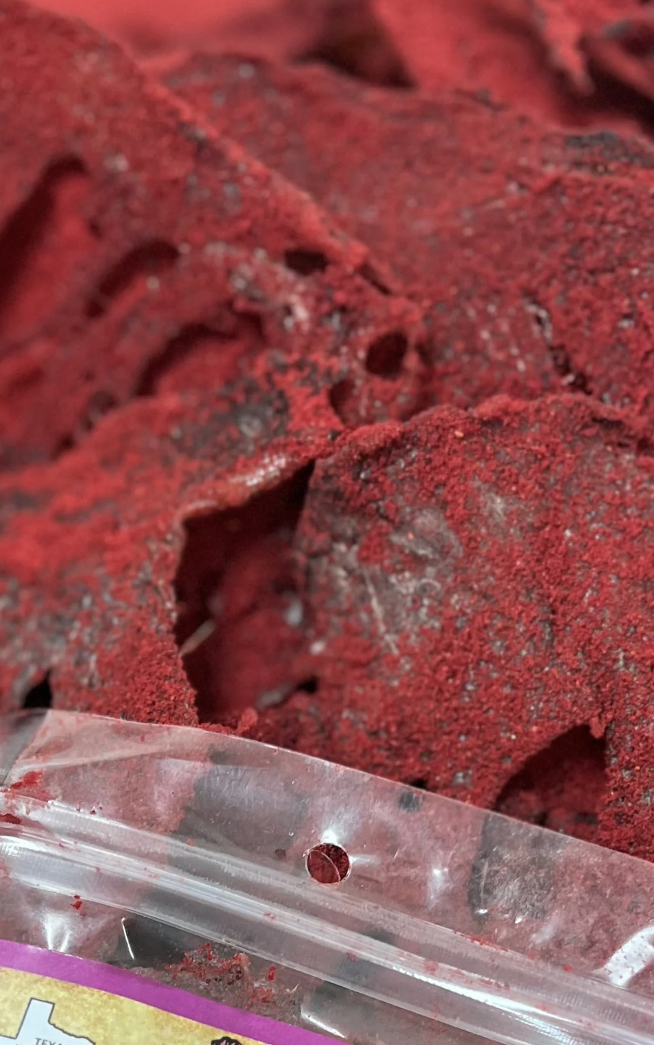 carne seca crunchy premium beef jerky red powder fuego hot mexican snack Texas made 2.6 oz.