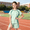Green, variant on LJEFF Girls 2PC Sports Set, UPF 50+ Quick Dry Short Sleeve Stretchy Beach Pool for Kids Gray Size 10 Yres