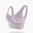thumbnail image 4 of Cathalem Bralettes for Women Lace Adjustable Bra Comfort Wirefree Seamless Bra,Purple One Size, 4 of 5