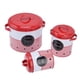 thumbnail image 5 of Contenedores de Almacenamiento Ticfox Juego de 3 Recipientes Gran Capacidad Rojo y Blanco, 5 of 14