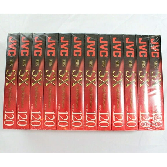JVC High Performance 120 SX 6 hours [EP mode] Recordable VHS Tape (12 Pack) By Brand JVC