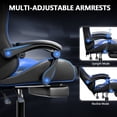 thumbnail image 6 of Mr IRONSTONE Ergonomic Gaming Chair with Massage Lumbar Support and Footrest, Heavy Duty 400lbs Computer Chair for Adults, Blue/Black, 6 of 8