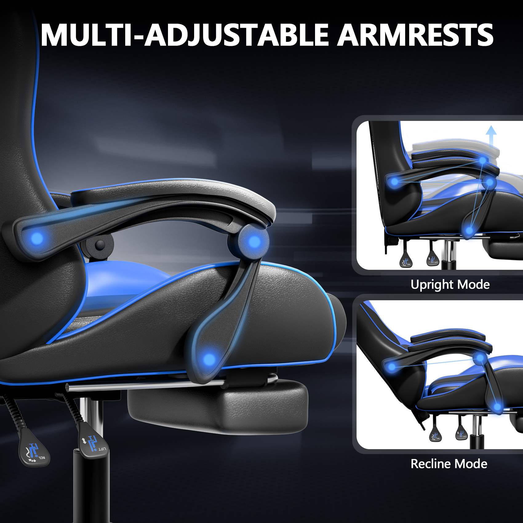 Mr Ironstone Ergonomic Gaming Chair With Massage Lumbar Support photo 6