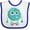 White and Royal, variant on Inktastic Furry Monster, Blue Monster, Cute Monster, Silly Boys or Girls Baby Bib