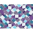 thumbnail image 2 of Zelouf Challis Double Border Print  , Sewing, DIY, Crafts Fabric by the Yard, 641 Plum/turq, 3 Yard, 2 of 2