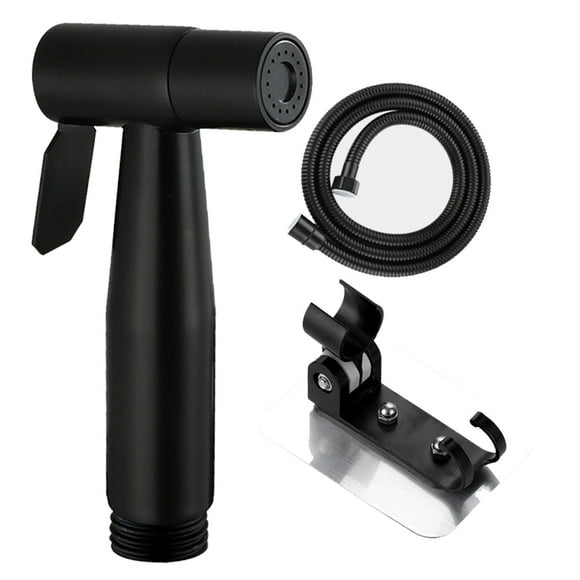Hand-held bidet sprayer, adjustable toilet water pressure, with bidet hose