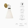 thumbnail image 6 of Starlight 1-Light Wall Sconce White Satin Brass, 6 of 7