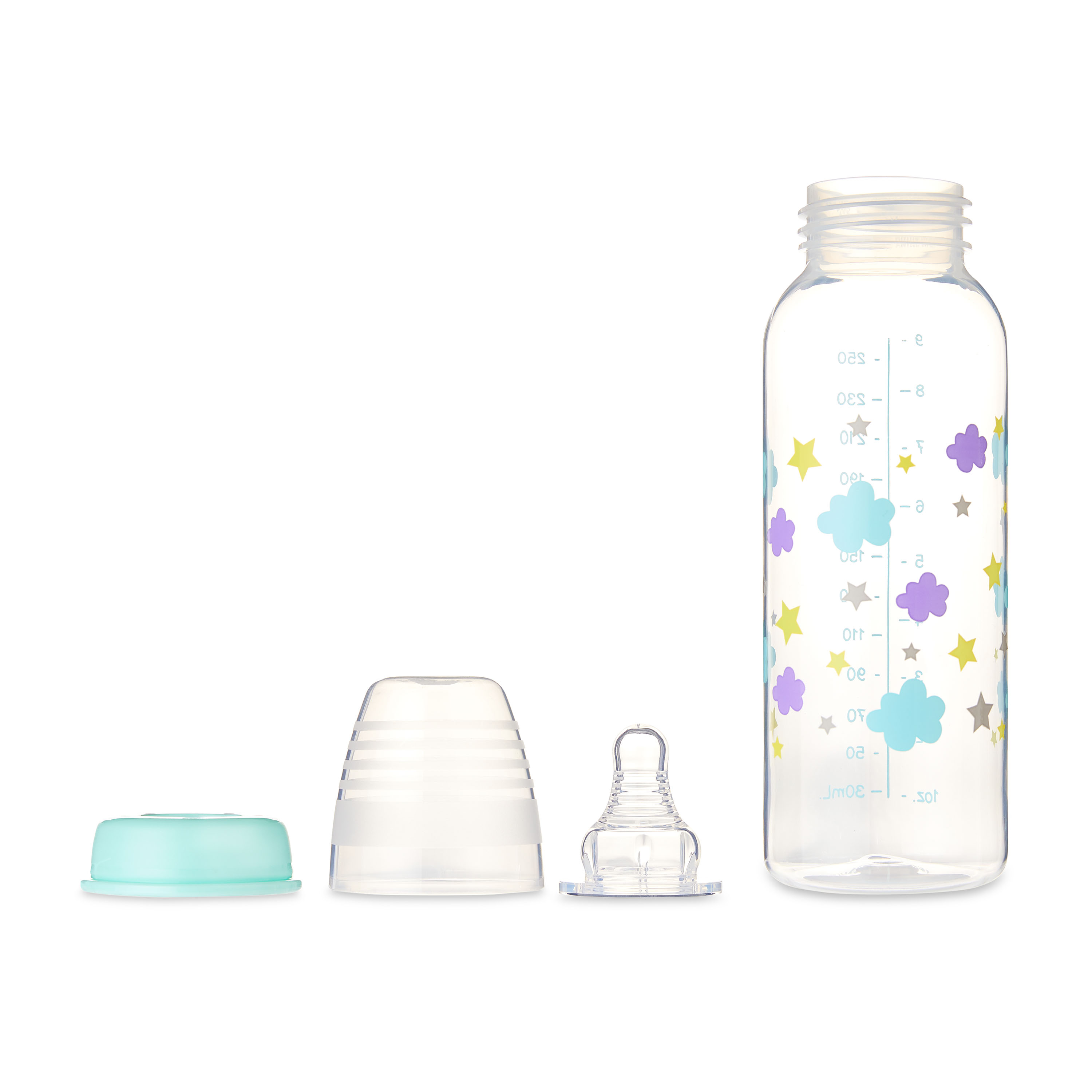 (paquete de 6) Biberón Parent's Choice de cuello estándar, 9 fl oz, recién nacido 0+ meses, neutro, paquete de 1 5