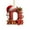 D, variant on 26 Letters Christmas Ornaments, Wuztai 2D Acrylic Decorative Monograms Pendants with Santa Hat, Hanging Decorations for DIY Crafts Xmas Tree Home Wall Fireplace