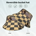 thumbnail image 2 of KLL Chess Board With Pawns Bucket Hat for Women Men Packable Travel Beach Sun Hat Outdoor Rave Accessories Reflective Fisherman Cap, 2 of 7