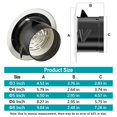 thumbnail image 4 of Cubierta de ventilación de aire HG Power de 4" ajustable, ABS blanco, 4 of 9
