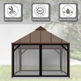 thumbnail image 5 of TOPCHANCES Universal Replacement Canopy Mosquito Netting Screen Sidewalls Only for 10' x 10' Gazebo Canopy, Black, 5 of 13