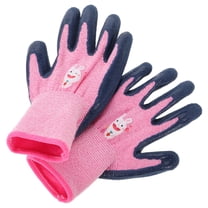 IBASETOY Child Work Gloves Anti Slip Wear Resistant Pink 1 Pair