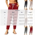 thumbnail image 4 of Nolissa Capri Pants for Women Drawstring Casual Palazzo Trousers Cropped Joggers with Pockets Loose Lounge Pants, 4 of 7