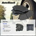thumbnail image 3 of AutoShack Rear Ceramic Brake Pad Set for Kia & Hyundai, Soul 2010-2013 Sonata 2008-2010 Elantra 2010 Amanti 2007-2009 Azera 2010-2011, FWD L4 1.6L 2.0L 2.4L V6 3.3L 3.8L, 3 of 5