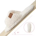 thumbnail image 5 of XFeng Women’s Open Toe Fuzzy Slide Slippers, Solid Faux Fur Soft Plush House Slippers, Non‑Slip Indoor Bedroom Slippers, 5 of 7