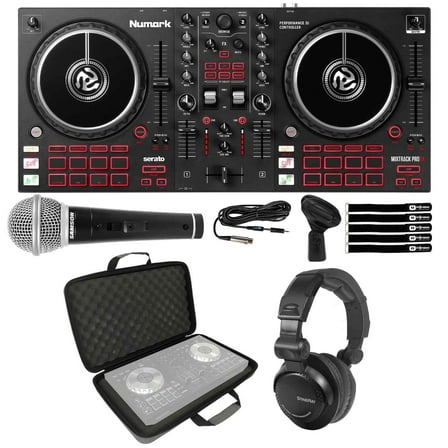 Numark Mixtrack Pro FX 2-Deck DJ Controller with Clutch Stingray Performance DJ Headphones Package