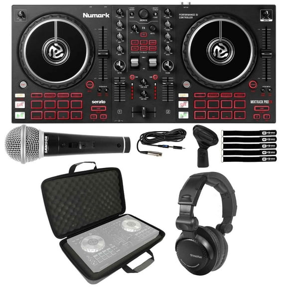 Numark Mixtrack Pro FX 2-Deck DJ Controller with Clutch Stingray Performance DJ Headphones Package