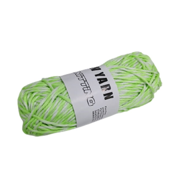 2 rollos de hilo que brilla en la oscuridad de 53 metros cada uno. Mezcla de algodón. Hilo luminoso para crochet, tejido, manualidades, hilo fino luminoso para costura, artículos para fiestas, hilo