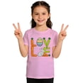 thumbnail image 3 of LRen Girls Easter Shirt Size 6 Bunny Eggs Hunts Short Sleeve T Shirt Top Loose Happy Easter Blouse Tops Tee for Toddler & Kids, 3 of 7