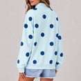 thumbnail image 4 of Womens Polka Dot Sweatshirts Long Sleeve Pullover Crewneck Tops Oversized Drop Shoulder Y2k Fall Fashion Outfits 2026 Sky Blue 2XL, 4 of 5