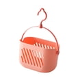 thumbnail image 1 of Organizador de ducha colgante, cesta organizadora para encimera o pared, soporte para champú y jabón para armario, artículos de aseo estilo rústico. Rosa, 1 of 8