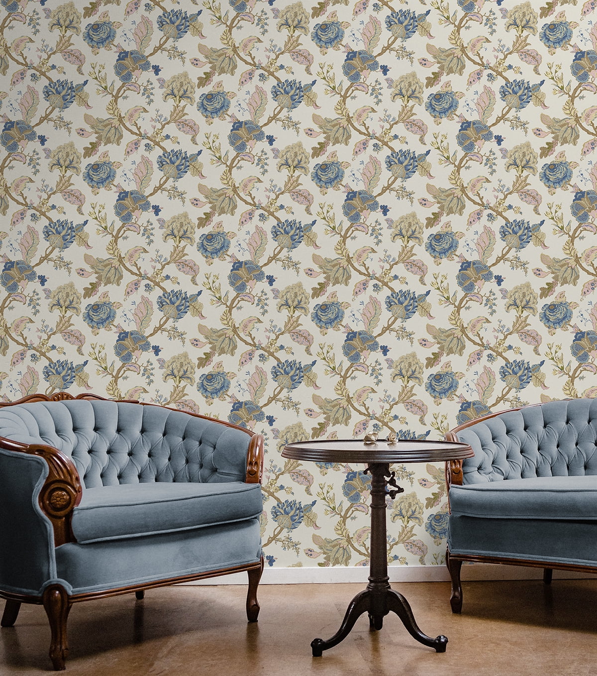 NextWall  Kianna Jacobean Peel and Stick Wallpaper 20.5 in. W x 18 ft. L - Parchment