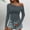 Gray, variant on Off Shoulder Crop Top Women Long Sleeve - Y2K Fashion Slim Fit Sexy Tops 2029 Boat Neck Basic Blouses for Going Out Fall Clothes, Light Blue