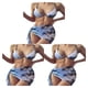 thumbnail image 2 of Naiovety Traje de baño de verano para mujer, traje de baño dividido de tres piezas con estampado teñido, traje de baño a la moda de viaje sin mangas, Azul S 3piezas Naiovety CBP221216, 2 of 6
