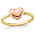 thumbnail image 1 of 14K Rose Pink and Yellow Gold Polished Heart Ring, 1 of 5