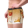 thumbnail image 3 of Kdxio Men's Boxer Briefs with Christmas Snowman Gift Print - Comfortable and Breathable Underwear for Everyday Wear, 3 of 7