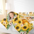 thumbnail image 3 of Manfei Cartoon Dalmatian Twin Comforter Sets, Farmhouse Sunflower Groovy Bedding Set, Yellow, Gray Reversible, 2 Pieces, 1 Comforter and 1 Pillowcase, 3 of 7
