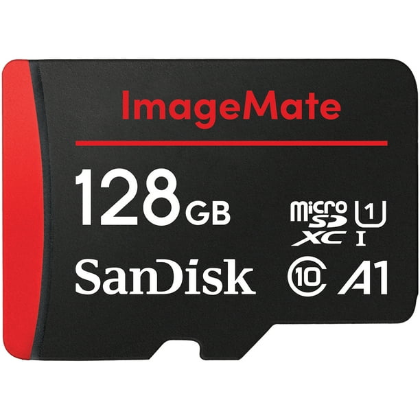 SanDisk 128GB ImageMate microSDXC UHS-1 Memory Card with Adapter - 120MB/s,  C10, U1, Full HD, A1 Micro SD Card - SDSQUA4-128G-AW6KA - Walmart.com