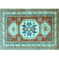 thumbnail image 1 of Ahgly Company Indoor Rectangle Geometric Light Blue Traditional Area Rugs, 3' x 5', 1 of 4