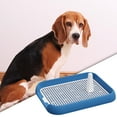 thumbnail image 2 of Dog Toilet Potty Puppy Litter Tray Pee Training Bedpan Toilet Easy to Clean, Pet Blue, 2 of 8