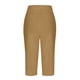 thumbnail image 4 of WILLBEST Pantalones Casuales de Verano para Mujer, Elásticos, de Cintura Alta, a Rayas, de Lino, con Pierna Ancha, Holgados, para Uso Diario. Grande, 4 of 4