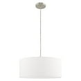 thumbnail image 5 of Livex Lighting Meridian 18" 1-Light Metal Pendant Chandelier in Brushed Nickel, 5 of 12