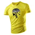 thumbnail image 4 of Camiseta holgada y transpirable para hombre, Top deportivo informal de gran tamaño para correr, Fitness, estampado de Calavera, ropa de calle de Hip-Hop, 4XL, 4 of 4