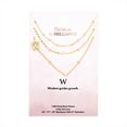 thumbnail image 4 of Believe by Brilliance W Triple Chain Initial Necklace Set in 14KT Gold Flash Plated Brass, 4 of 7