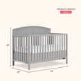 thumbnail image 2 of Dream On Me Storybrooke 5 in 1 Convertible Crib, Pebble Gray, 2 of 7