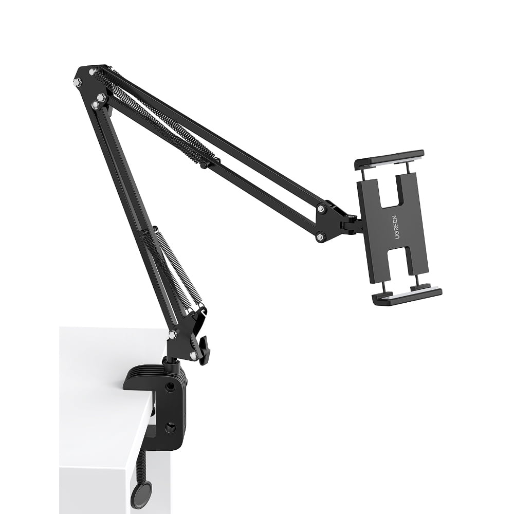 Soporte Universal Escritorio Tipo Brazo Para Celular/Tablet (4/12.9) Metal+Abs Negro Lp142