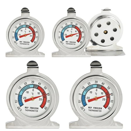 4 Pack Refrigerator FreezerThermometer,Large Dial Thermometer for Fridge Temperature Monitor