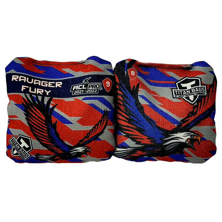Titan Bags Ravager Fury Cornhole Bags — ACL Pro Approved Toss Bags — Durable All Weather Regulation Bags for Indoor and Outdoor Use — Professional