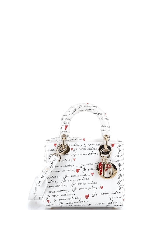 Pre-Owned DiorAmour My ABCDior Lady Dior Bag Printed Leather Small By Rebag