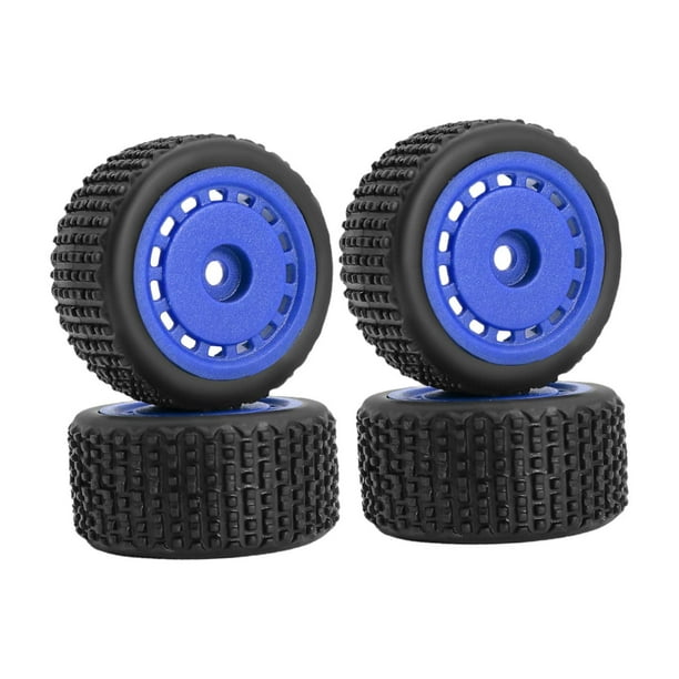 4x Llantas RC Neumáticos Ruedas Repuestos Caucho Profesional DIY Modificado Reemplazo Azul