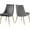 Gray / Gold, variant on Meridian Furniture Karina Green Velvet Dining Chair (Set of 2)
