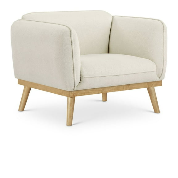 Meridian Furniture Nolita Cream Boucle Fabric Chair