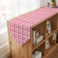 thumbnail image 4 of Vintage Plaid Table Runner Linen Burlap Table Runner 70 Inches Long Pink Modern Checkered Farmhouse Stripes Dresser Scarves for Kitchen Island Coffee Dining Room Party Holiday Decoration 13"x70", 4 of 8